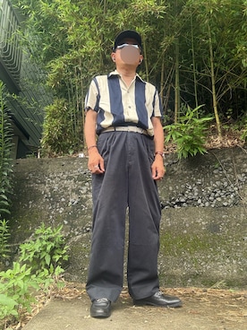 「HERMES（エルメス）のアイテム」を使った、パパンさん（メンズ・160cm）の夏コーディネート