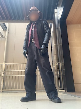 「Needles（ニードルス）のアイテム」を使った、パパンさん（メンズ・160cm）の冬コーディネート