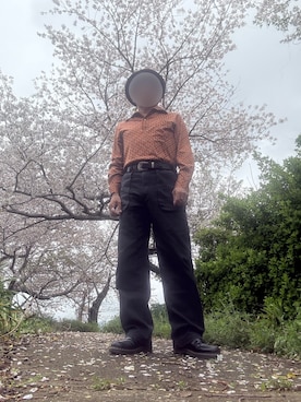 「CA4LA（カシラ）のアイテム」を使った、パパンさん（メンズ・160cm）の春コーディネート