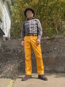 「CA4LA（カシラ）のアイテム」を使った、パパンさん（メンズ・160cm）の春コーディネート