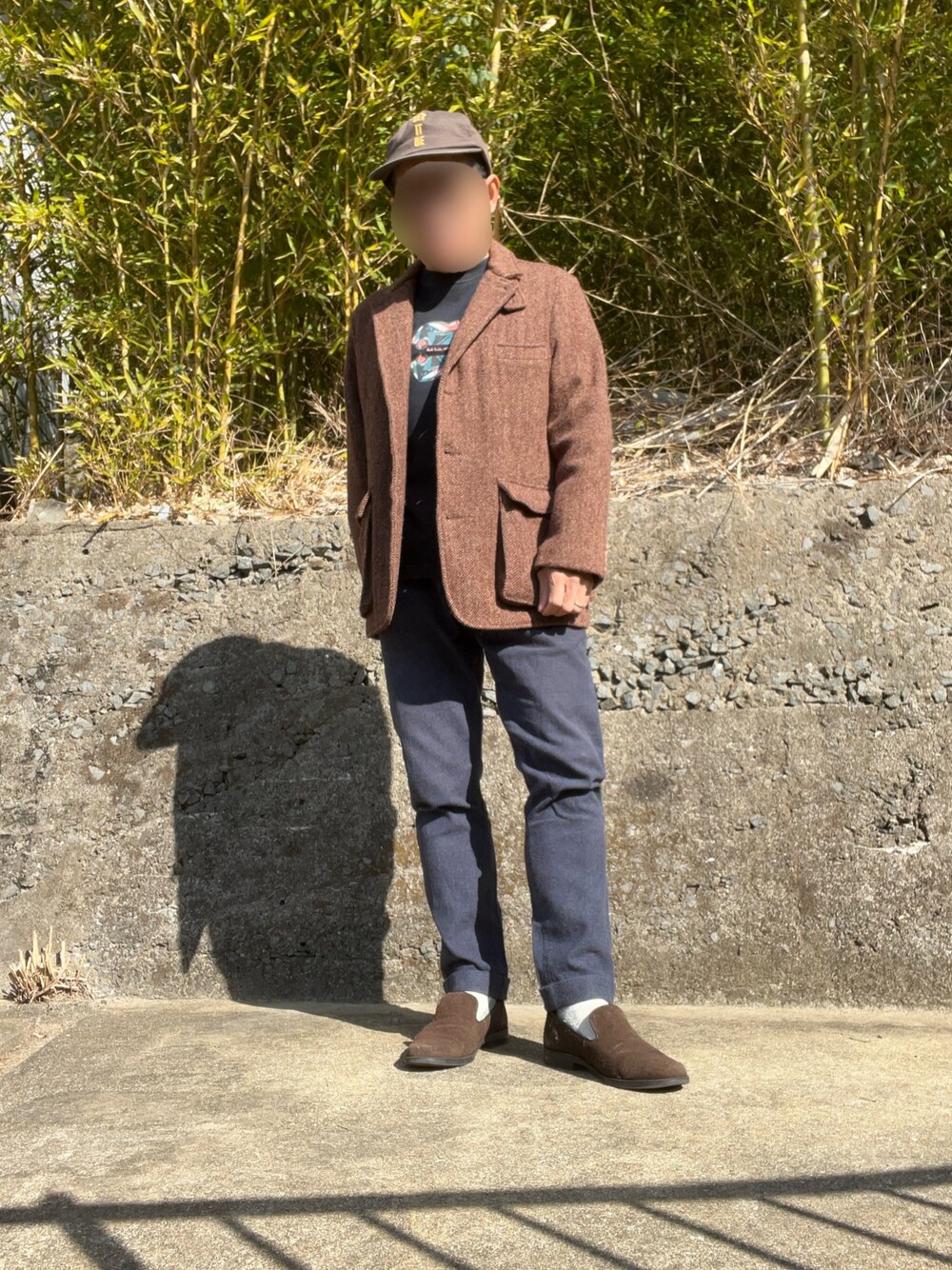 パパンさんの（HARRIS TWEED）を使ったコーディネートの1枚目の写真