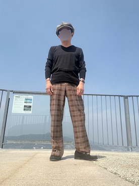 「CA4LA（カシラ）のアイテム」を使った、パパンさん（メンズ・160cm）の春コーディネート