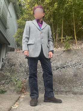 「アイテム（リング）」を使った、パパンさん（メンズ・160cm）の冬コーディネート