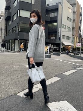 「Actually（アクチュアリー）のアイテム」を使った、Konomiさん（骨格ナチュラル・レディース・170cm）の冬コーディネート