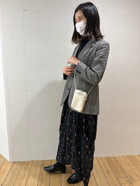 「CLANE（クラネ）のアイテム（スカート）」を使った、Konomiさん（レディース・170cm）の冬コーディネート