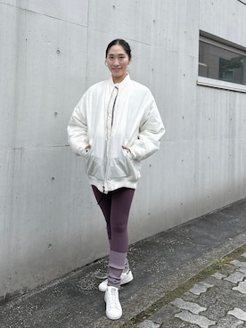 「アイテム（レギンス/スパッツ）」を使った、Julierさん（レディース・168cm）の秋コーディネート