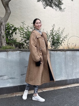 「アイテム（レギンス/スパッツ）」を使った、Julierさん（レディース・165cm）の秋コーディネート