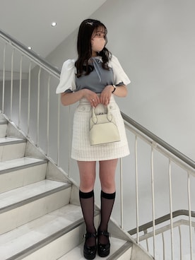 「韓国コーデ」｜「アイテム（パンプス）」を使った、natsutsunaaaさん（レディース・156cm）の春コーディネート