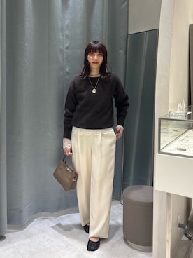 「NOLLEY’S（ノーリーズ）のアイテム（ショルダーバッグ）」を使った、SHIOMIさん（レディース・163cm）の秋コーディネート