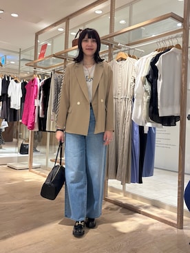 「アイテム（テーラードジャケット）」を使った、SHIOMIさん（レディース・164cm）の夏コーディネート