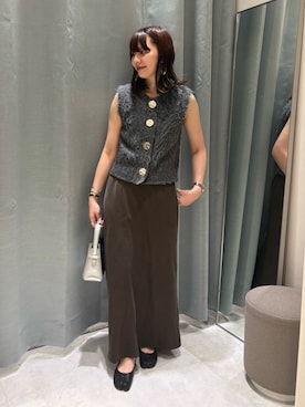 「ナロースカート」｜SHIOMIさん（レディース・163cm）の秋コーディネート