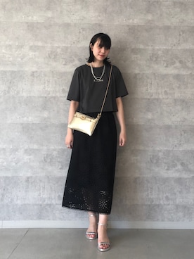 「NOLLEY’S（ノーリーズ）のストラップサンダル（サンダル）」を使った、SHIOMIさん（レディース・164cm）の夏コーディネート