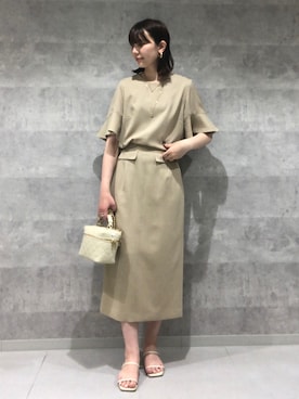 「ラッフルスリーブ」｜SHIOMIさん（レディース・163cm）の春コーディネート