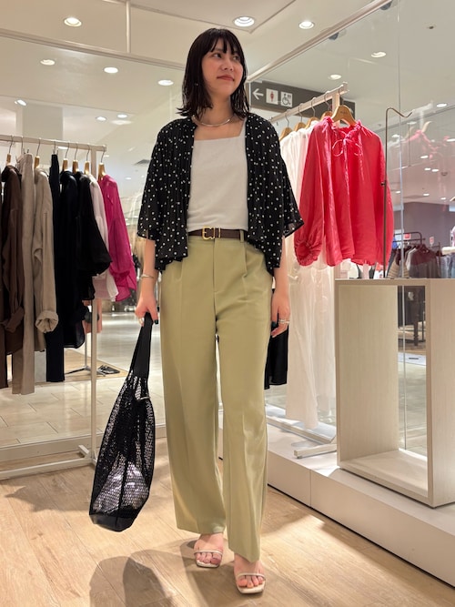 ブラウス シャツ ドットギャザーショート丈ブラウス レディース NOLLEY'S ブラウス シャツ ドットギャザーショート丈ブラウス
