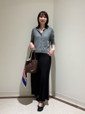 「ナロースカート」｜SHIOMIさん（レディース・163cm）の秋コーディネート