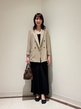 「ナロースカート」｜SHIOMIさん（レディース・163cm）の秋コーディネート