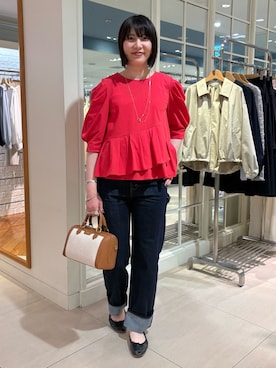 「Rie Miller（リエミラー）のアイテム」を使った、SHIOMIさん（レディース・163cm）の春コーディネート