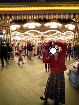 「アイテム（スカート、グリーン系）」を使った、kasumisou1210さん（レディース・154cm）の冬コーディネート