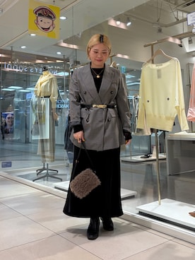 「アイテム（テーラードジャケット、ベージュ系）」を使った、maoさん（レディース・150cm）の秋コーディネート