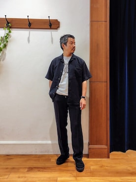 「NOLLEY’S（ノーリーズ）のアイテム」を使った、RINさん（メンズ・167cm）の夏コーディネート