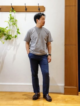 「NOLLEY'S goodman（ノーリーズグッドマン）のアイテム（その他パンツ）」を使った、RINさん（メンズ・167cm）の夏コーディネート
