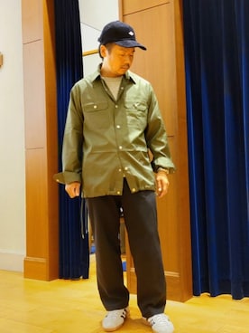 「DANTON（ダントン）のアイテム（帽子）」を使った、RINさん（メンズ・167cm）の秋コーディネート