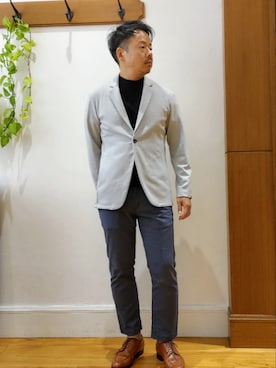 「アイテム（テーラードジャケット）」を使った、RINさん（メンズ・167cm）の秋コーディネート