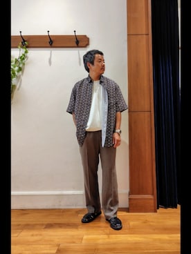 「NOLLEY'S goodman（ノーリーズグッドマン）のアイテム」を使った、RINさん（メンズ・167cm）の夏コーディネート