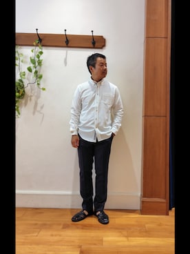 「アイテム（チノパンツ）」を使った、RINさん（メンズ・167cm）の夏コーディネート