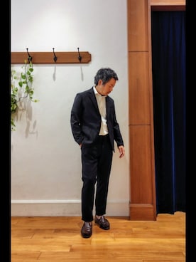 「アイテム（ビジネスシャツ）」を使った、RINさん（メンズ・167cm）の夏コーディネート