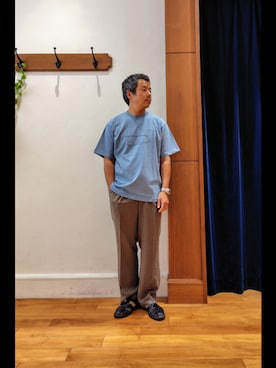 「NOLLEY'S goodman（ノーリーズグッドマン）のアイテム」を使った、RINさん（メンズ・167cm）の夏コーディネート