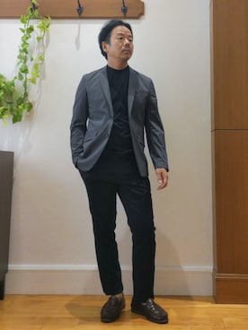 「NOLLEY'S goodman（ノーリーズグッドマン）のアイテム（ローファー）」を使った、RINさん（メンズ・167cm）の夏コーディネート