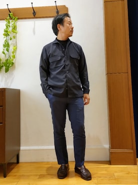 「NOLLEY'S goodman（ノーリーズグッドマン）のアイテム（その他パンツ）」を使った、RINさん（メンズ・167cm）の秋コーディネート