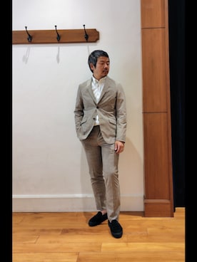 「NOLLEY’S（ノーリーズ）のアイテム」を使った、RINさん（メンズ・167cm）の春コーディネート