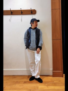 「DANTON（ダントン）のアイテム（トップス）」を使った、RINさん（メンズ・167cm）の春コーディネート