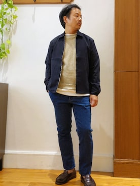 「NOLLEY'S goodman（ノーリーズグッドマン）のアイテム（ブルゾン）」を使った、RINさん（メンズ・167cm）の夏コーディネート