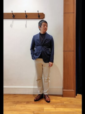 「NOLLEY’S（ノーリーズ）のアイテム」を使った、RINさん（メンズ・167cm）の春コーディネート