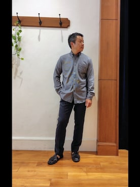 「アイテム（チノパンツ）」を使った、RINさん（メンズ・167cm）の夏コーディネート