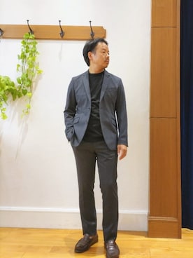 「Stutostein Nolley's（シュテットシュタインノーリーズ）のアイテム（テーラードジャケット）」を使った、RINさん（メンズ・167cm）の秋コーディネート