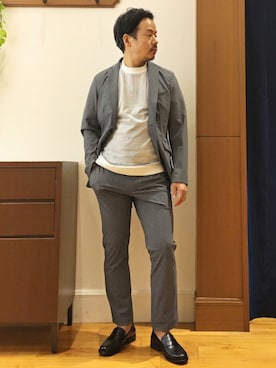 「NOLLEY'S goodman（ノーリーズグッドマン）のアイテム（テーラードジャケット）」を使った、RINさん（メンズ・167cm）の春コーディネート