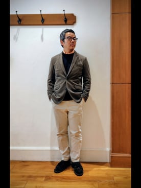 「NOLLEY’S（ノーリーズ）のアイテム」を使った、RINさん（メンズ・167cm）の冬コーディネート