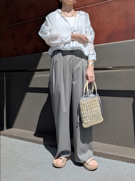 「MICO COULIER（ミコクリエ）のアイテム」を使った、ayumiさん（レディース・158cm）の春コーディネート