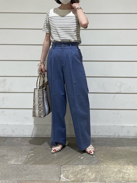 「Moon Bird（ムーンバード）のアイテム」を使った、ayumiさん（レディース・158cm）の夏コーディネート