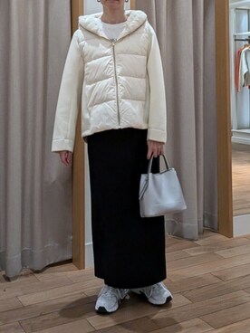 「fredy emue（フレディエミュ）のアイテム（ブルゾン）」を使った、ayumiさん（レディース・158cm）の秋コーディネート