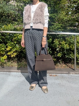 「ドットパンツ」｜ayumiさん（レディース・158cm）の秋コーディネート