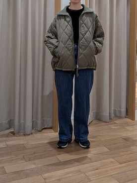 「fredy emue（フレディエミュ）のアイテム（ブルゾン）」を使った、ayumiさん（レディース・158cm）の秋コーディネート
