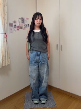 「ASICS（アシックス）のアイテム」を使った、ノンさん（レディース・153cm）の夏コーディネート