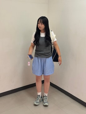 「アイテム（タンクトップ）」を使った、ノンさん（レディース・153cm）の夏コーディネート