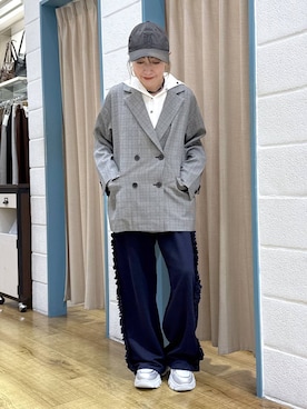 「アイテム（スウェットパンツ）」を使った、noji0909さん（レディース・153cm・30代）の秋コーディネート