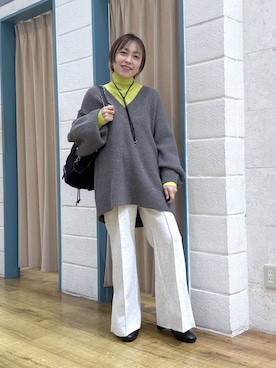 「アイテム（スウェットパンツ）」を使った、noji0909さん（レディース・153cm・30代）の秋コーディネート